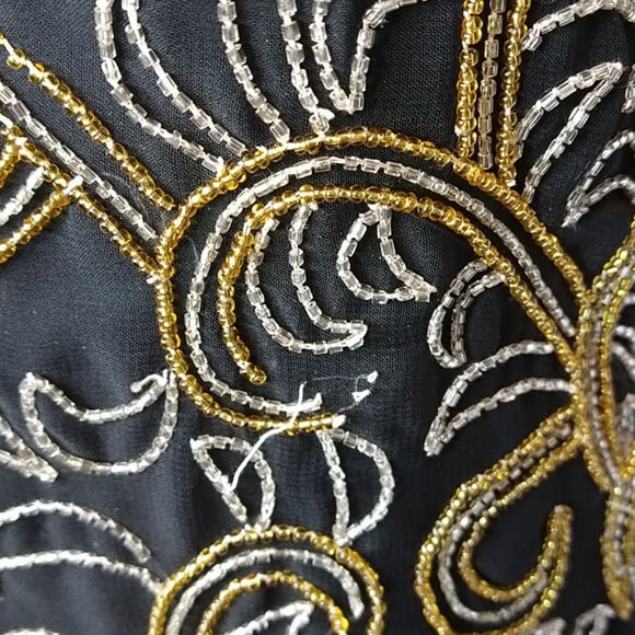 Vintage Formal Beaded Top Maxi Dress Size Medium - Picture 5 of 10